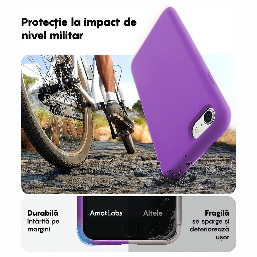 Husa Soft Silicone - iPhone 7/8/SE2 - Light Purple