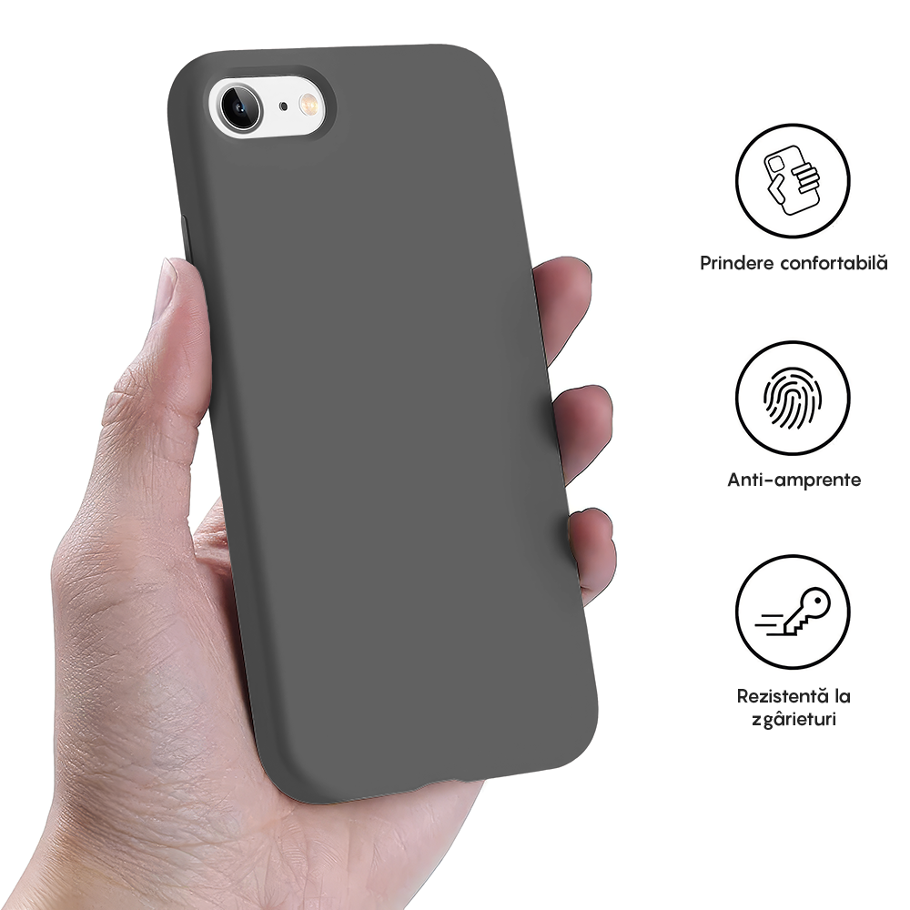 Husa Soft Silicone - iPhone 7/8/SE2 - Dark Gray