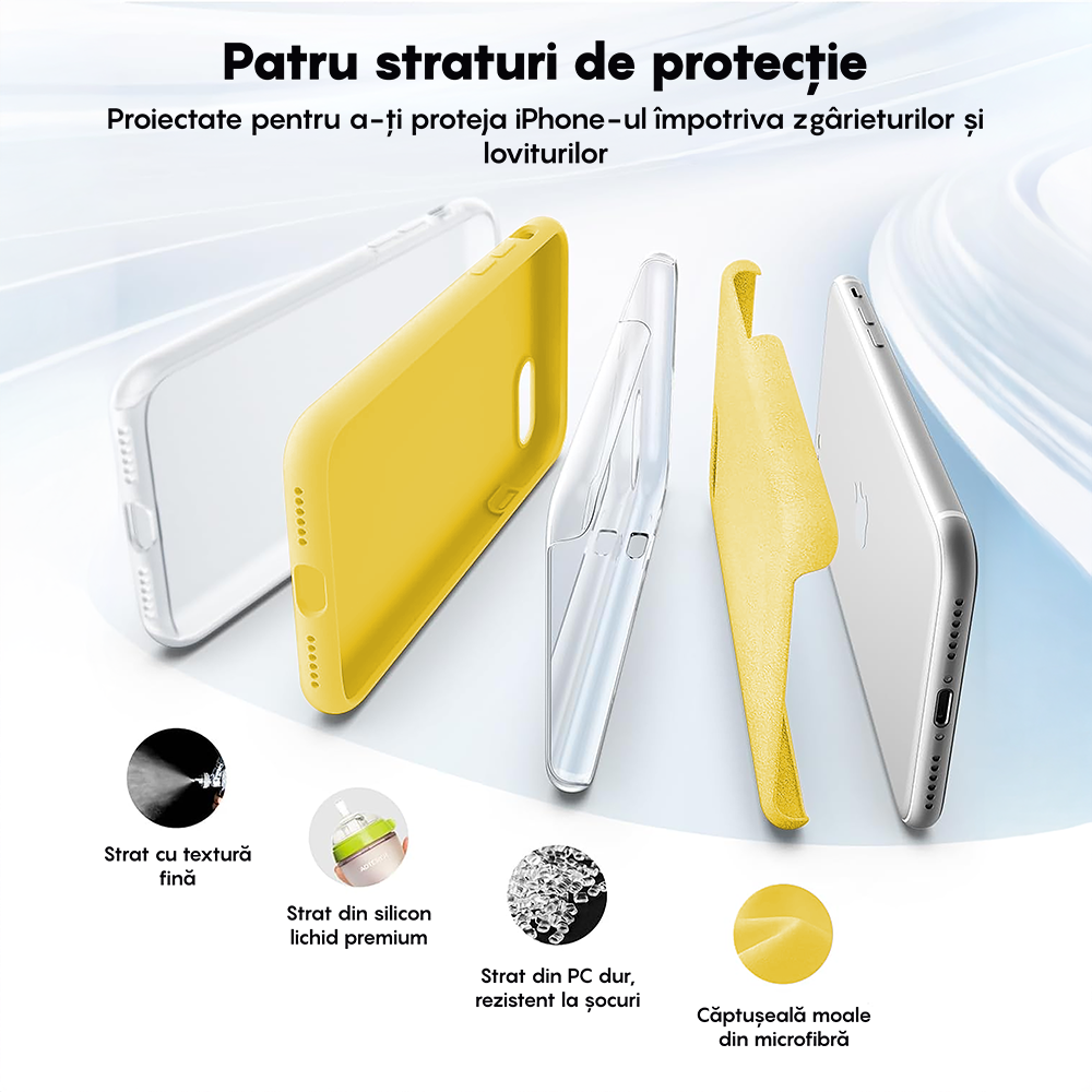 Husa Soft Silicone - iPhone 7/8/SE2 - Yellow