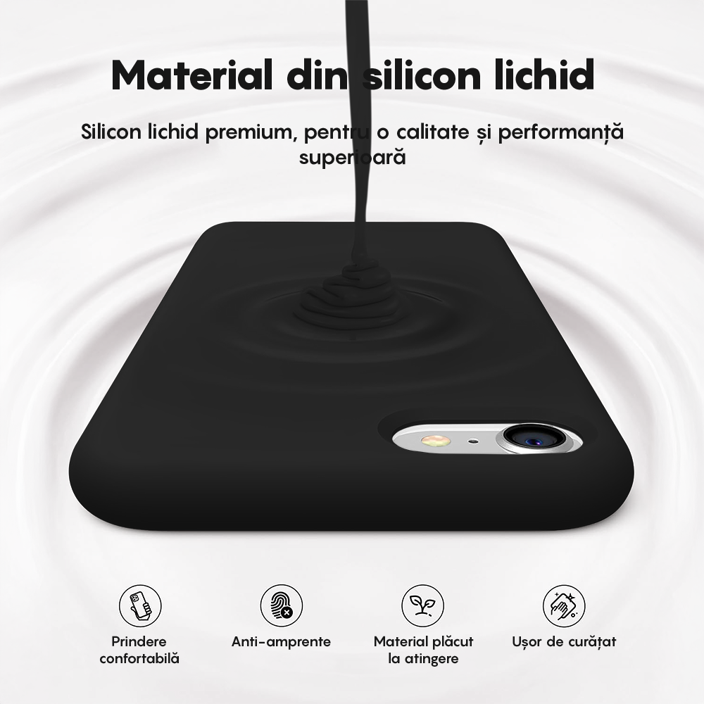 Husa Soft Silicone - iPhone 7/8/SE2 - Negru