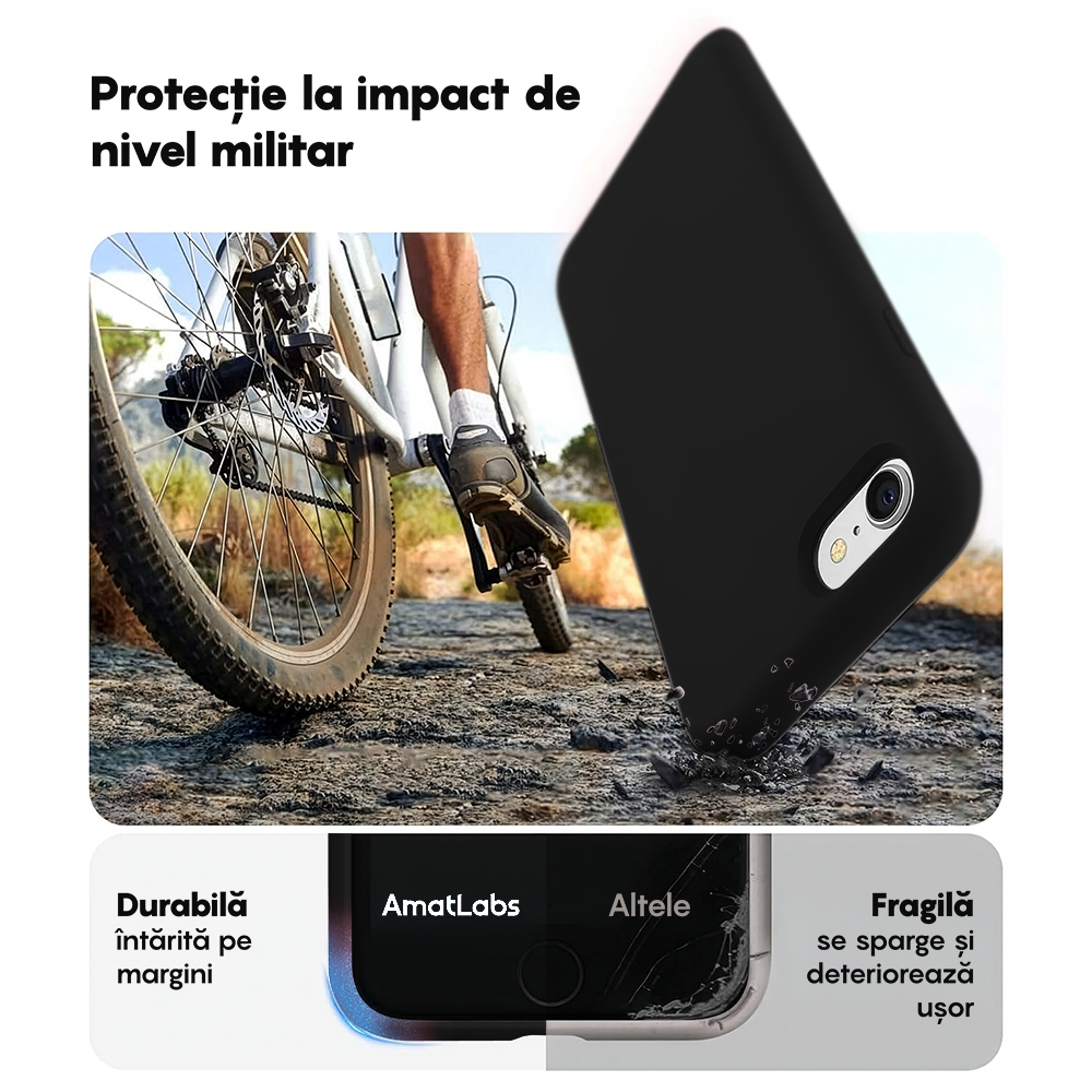Husa Soft Silicone - iPhone 7/8/SE2 - Negru