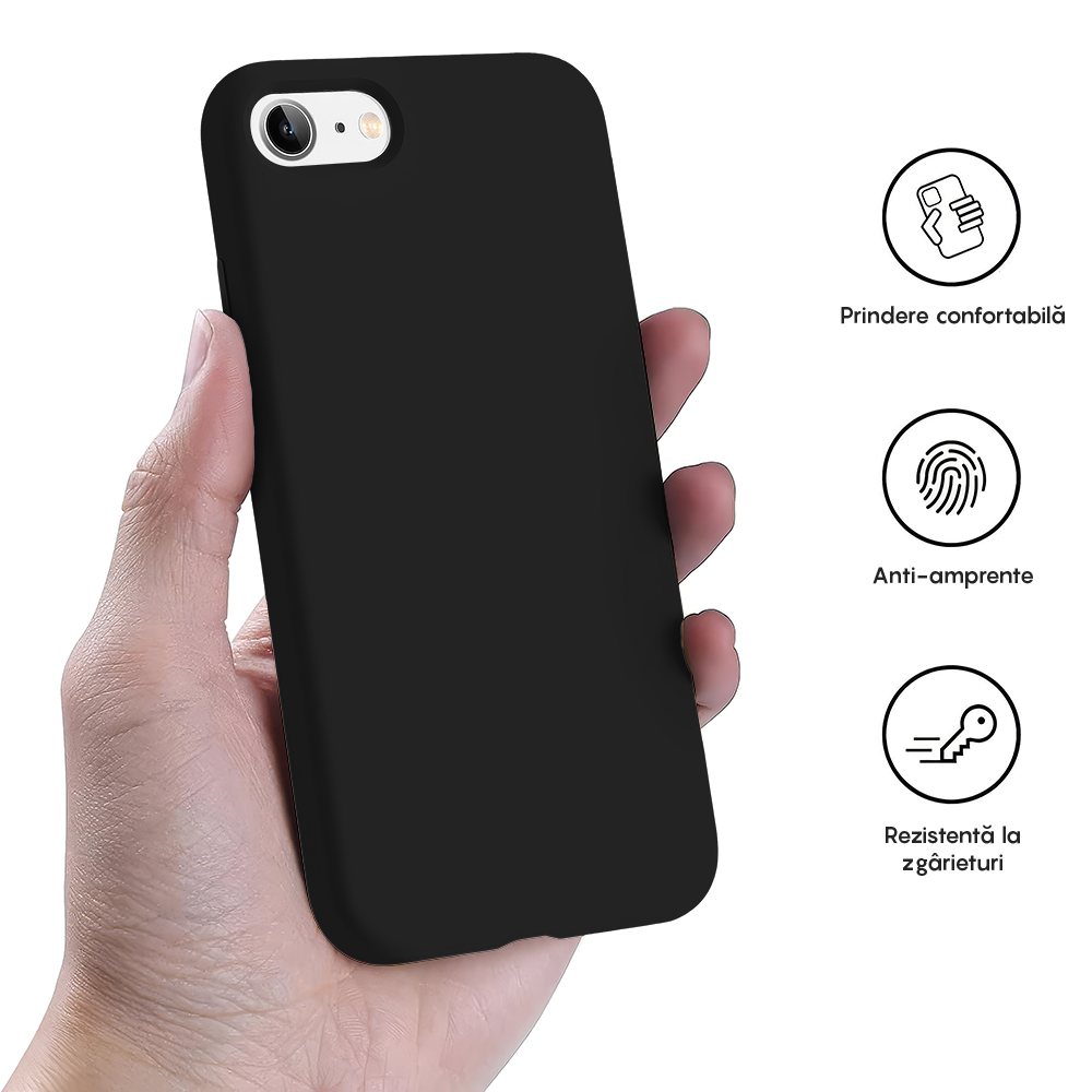 Husa Soft Silicone - iPhone 7/8/SE2 - Negru