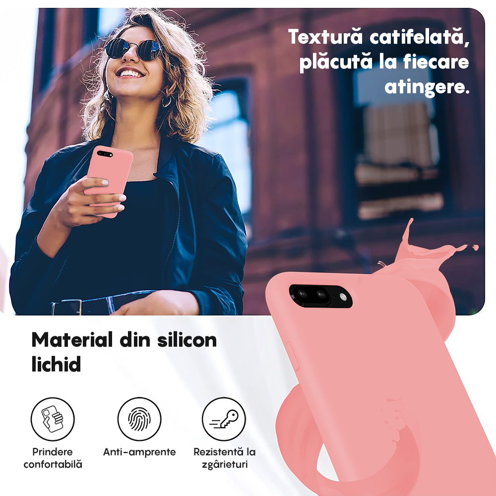 Husa Soft Silicone - iPhone 7 Plus/8 Plus - Roz