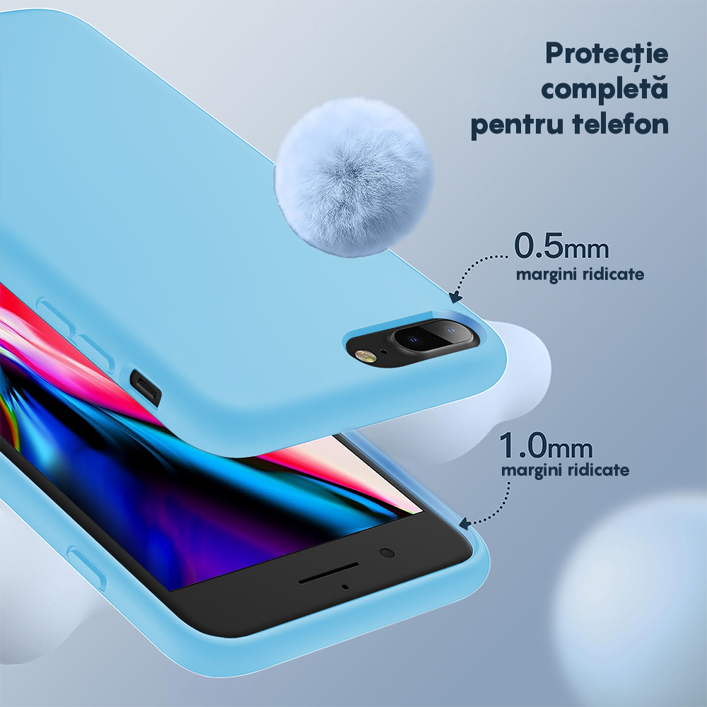 Husa Soft Silicone - iPhone 7 Plus/8 Plus - Cadet Blue