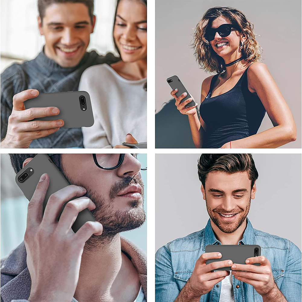 Husa Soft Silicone - iPhone 7 Plus/8 Plus - Dark Gray