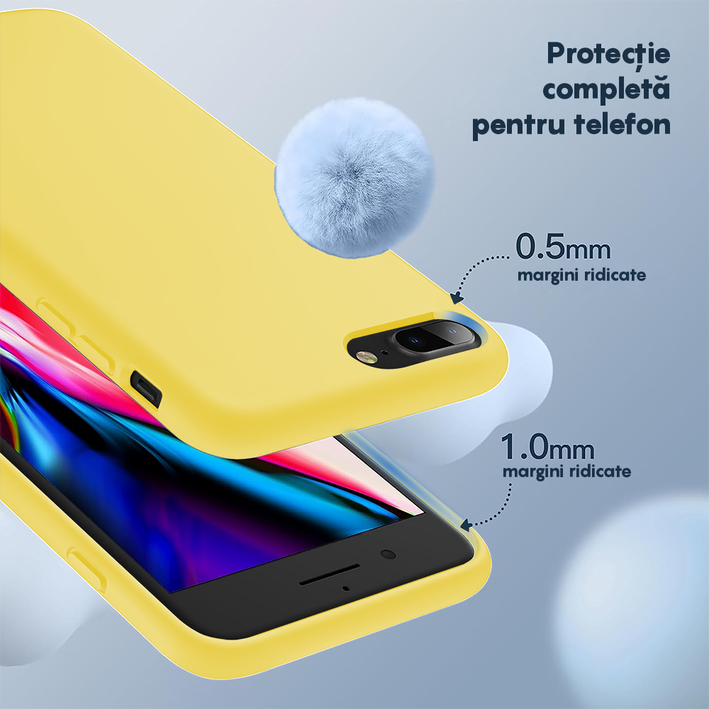 Husa Soft Silicone - iPhone 7 Plus/8 Plus - Yellow
