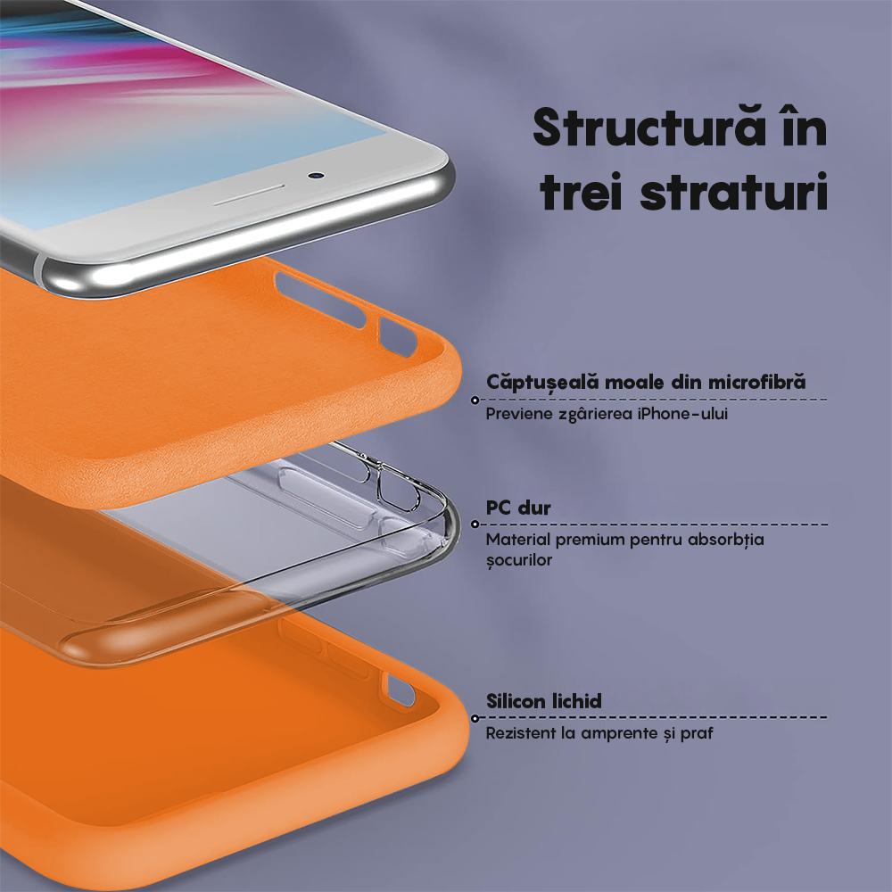 Husa Soft Silicone - iPhone 7 Plus/8 Plus - Nectarine