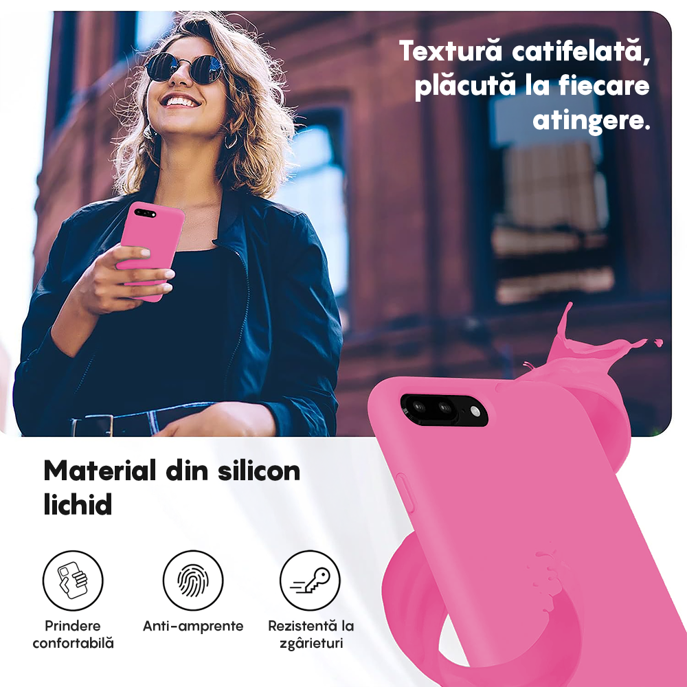 Husa Soft Silicone - iPhone 7 Plus/8 Plus - Fuchsia