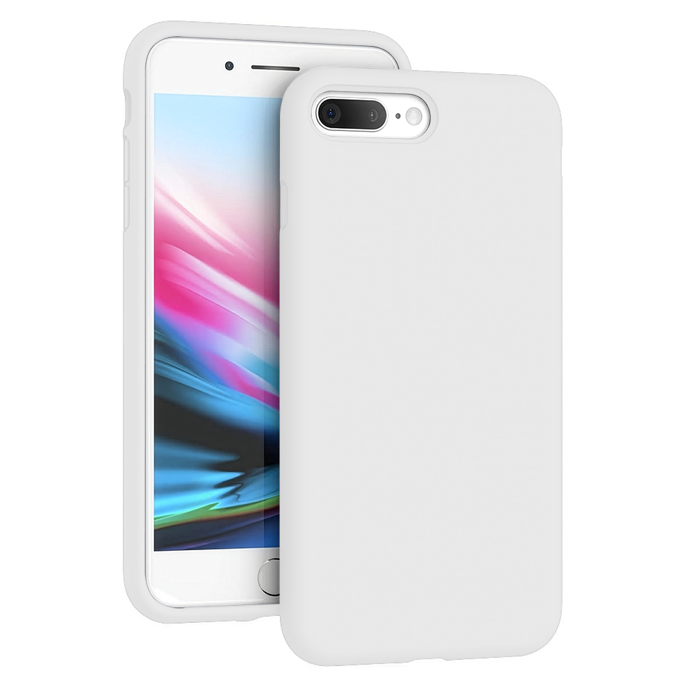 Husa Soft Silicone - iPhone 7 Plus/8 Plus - Alb