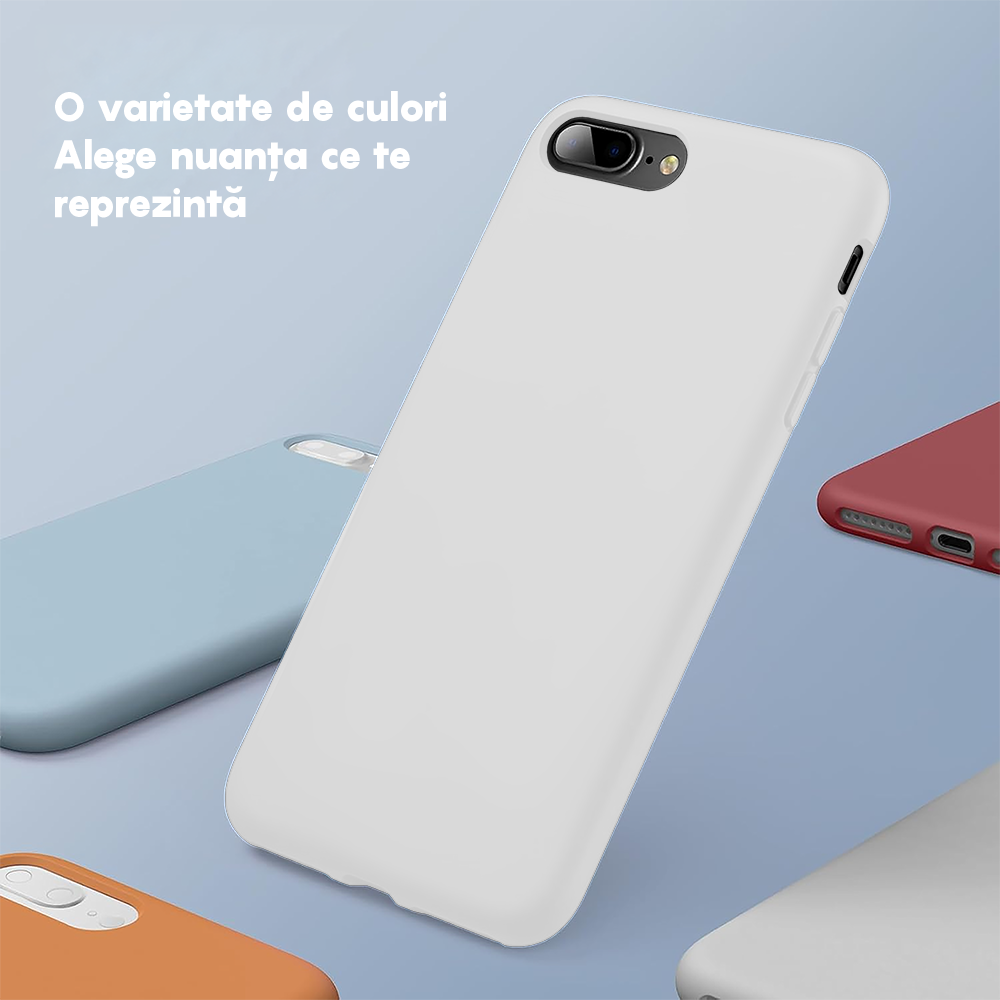 Husa Soft Silicone - iPhone 7 Plus/8 Plus - Alb