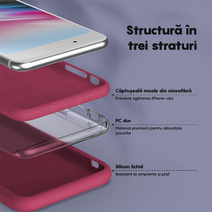 Husa Soft Silicone - iPhone 7 Plus/8 Plus - Burgundy