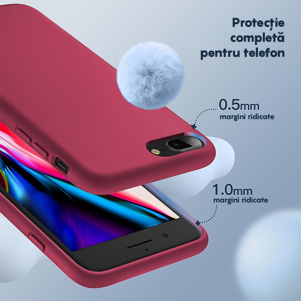 Husa Soft Silicone - iPhone 7 Plus/8 Plus - Burgundy