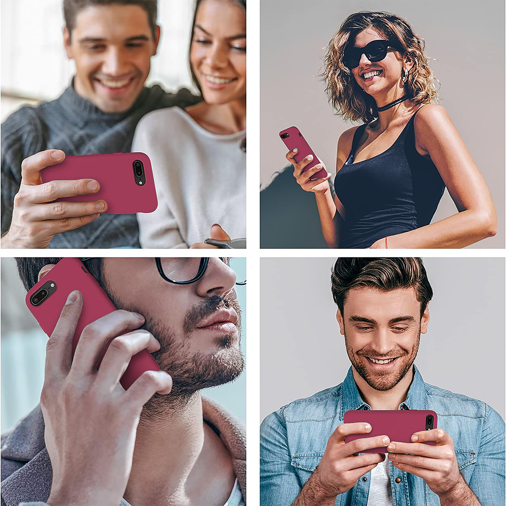 Husa Soft Silicone - iPhone 7 Plus/8 Plus - Burgundy