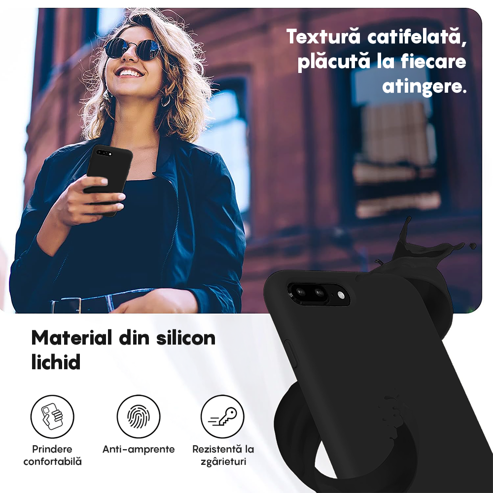 Husa Soft Silicone - iPhone 7 Plus/8 Plus - Negru