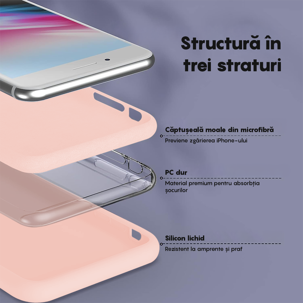 Husa Soft Silicone - iPhone 7 Plus/8 Plus - Pink Sand