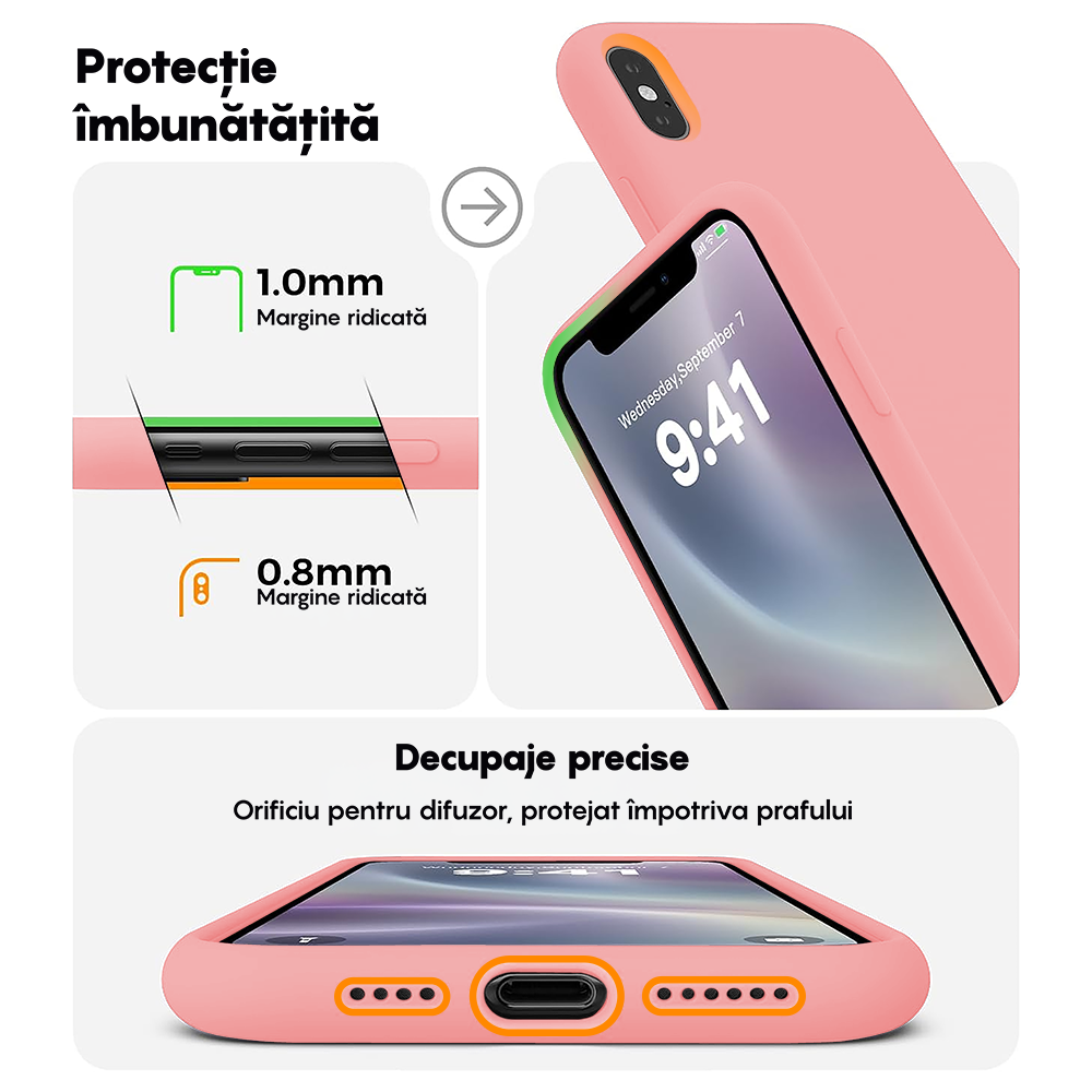Husa Soft Silicone - iPhone XS Max - Roz