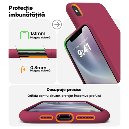 Husa Soft Silicone - iPhone XS Max - Burgundy