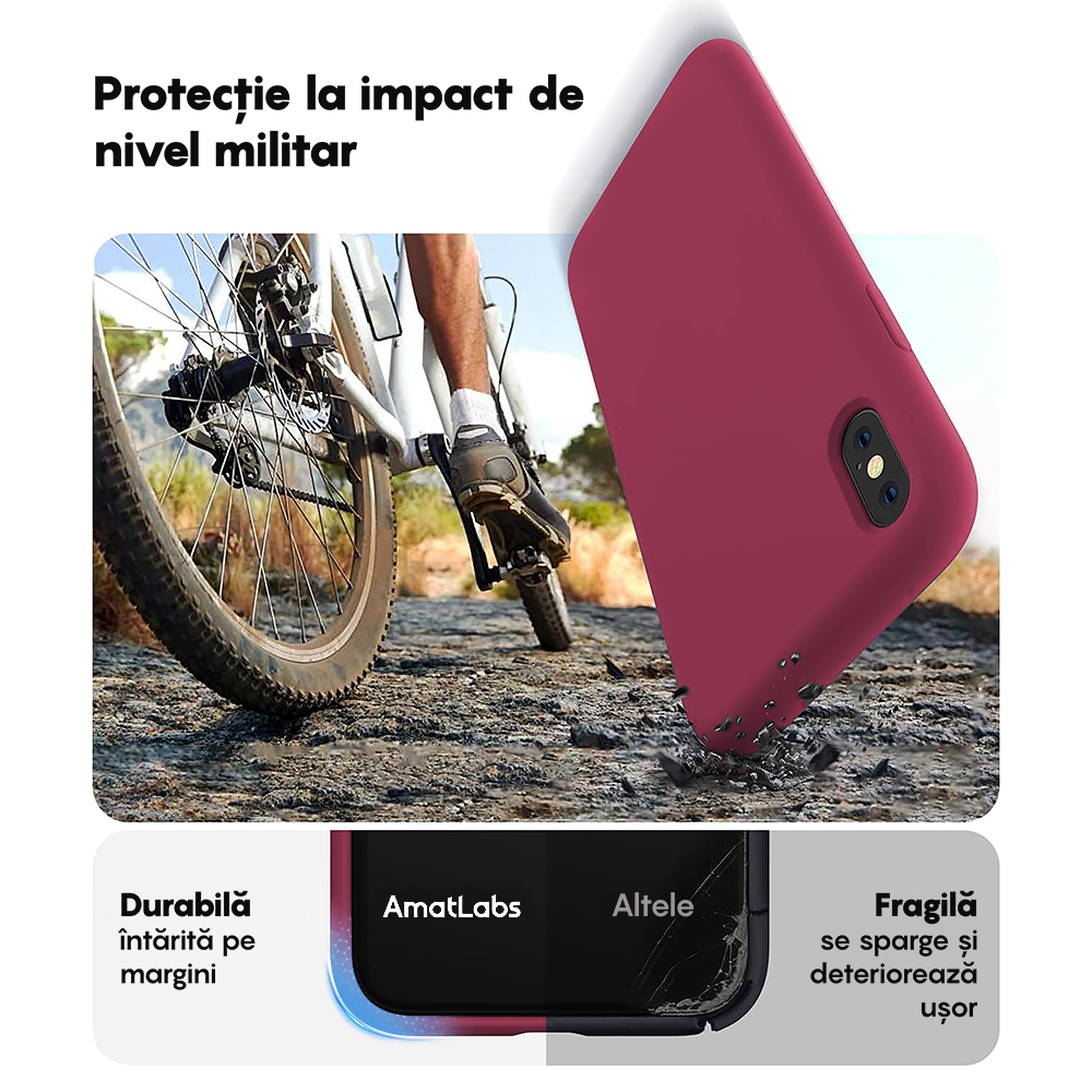 Husa Soft Silicone - iPhone XS Max - Burgundy