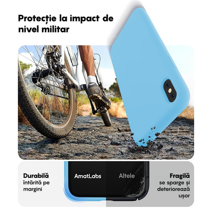 Husa Soft Silicone - iPhone X/XS - Cadet Blue