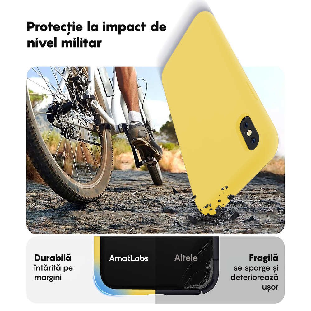 Husa Soft Silicone - iPhone X/XS - Yellow