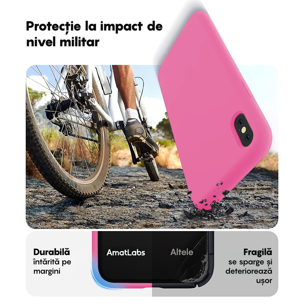 Husa Soft Silicone - iPhone X/XS - Fuchsia