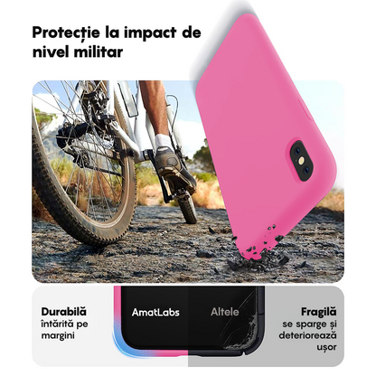 Husa Soft Silicone - iPhone X/XS - Fuchsia