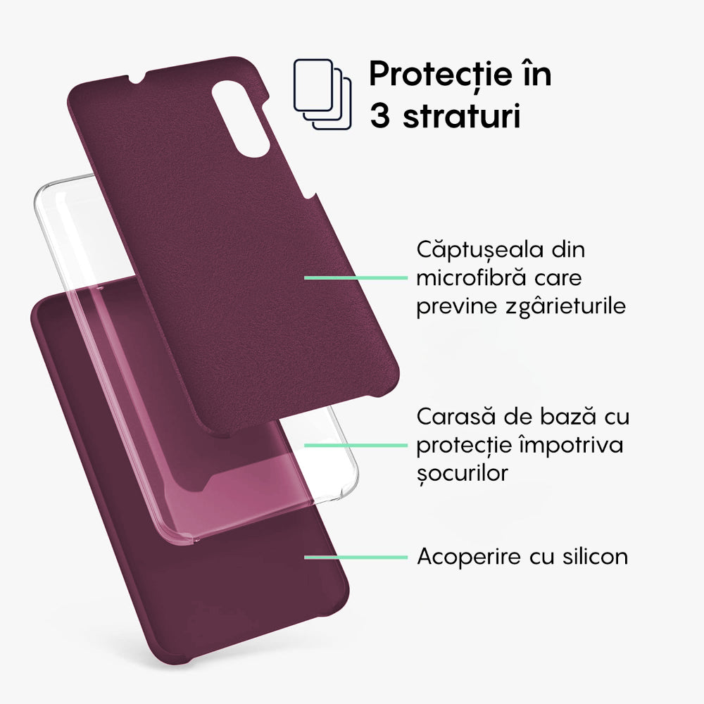 Husa Soft Silicone - Samsung Galaxy A50 - Burgundy