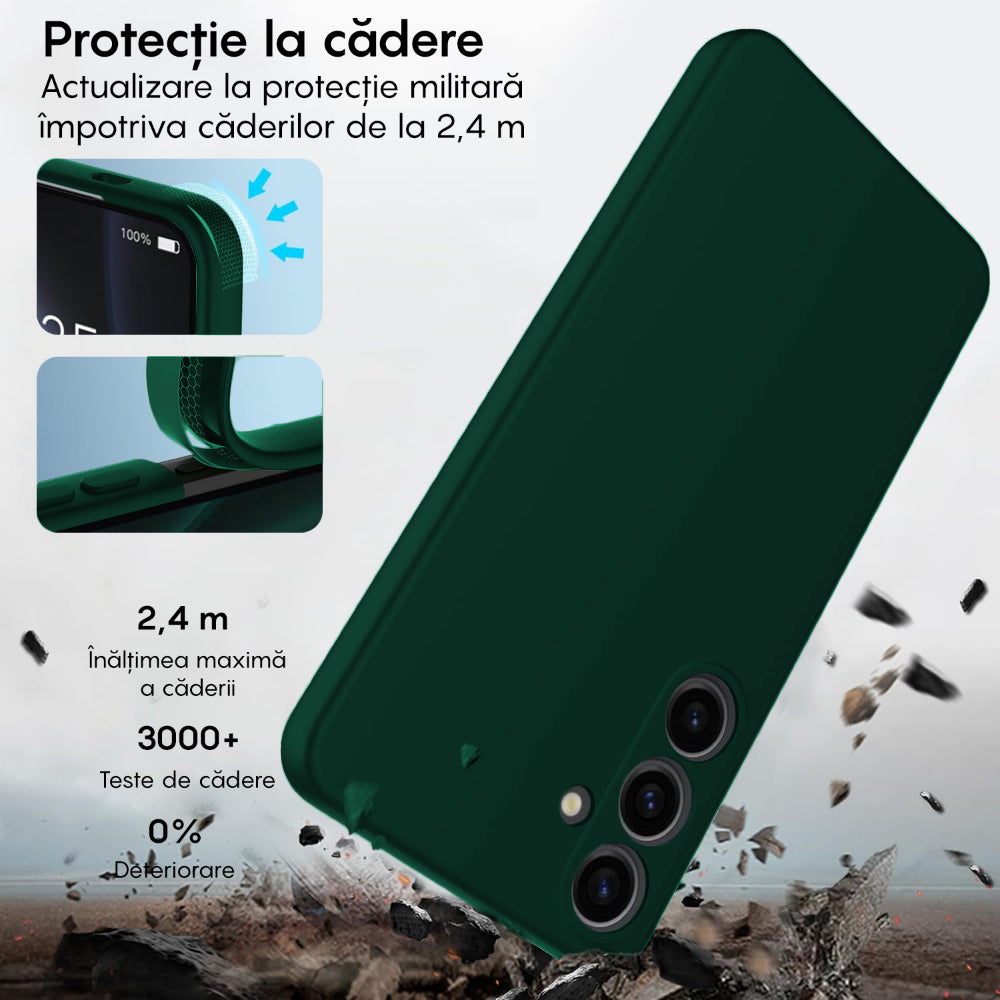 Husa Soft Silicone - Samsung Galaxy A55 5G - Webster Green