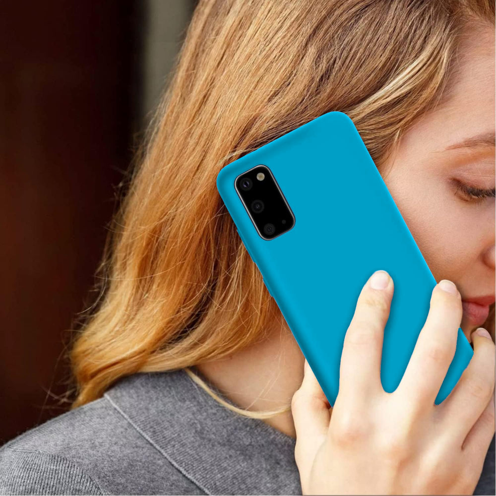 Husa Soft Silicone - Samsung Galaxy S20 - Cadet Blue