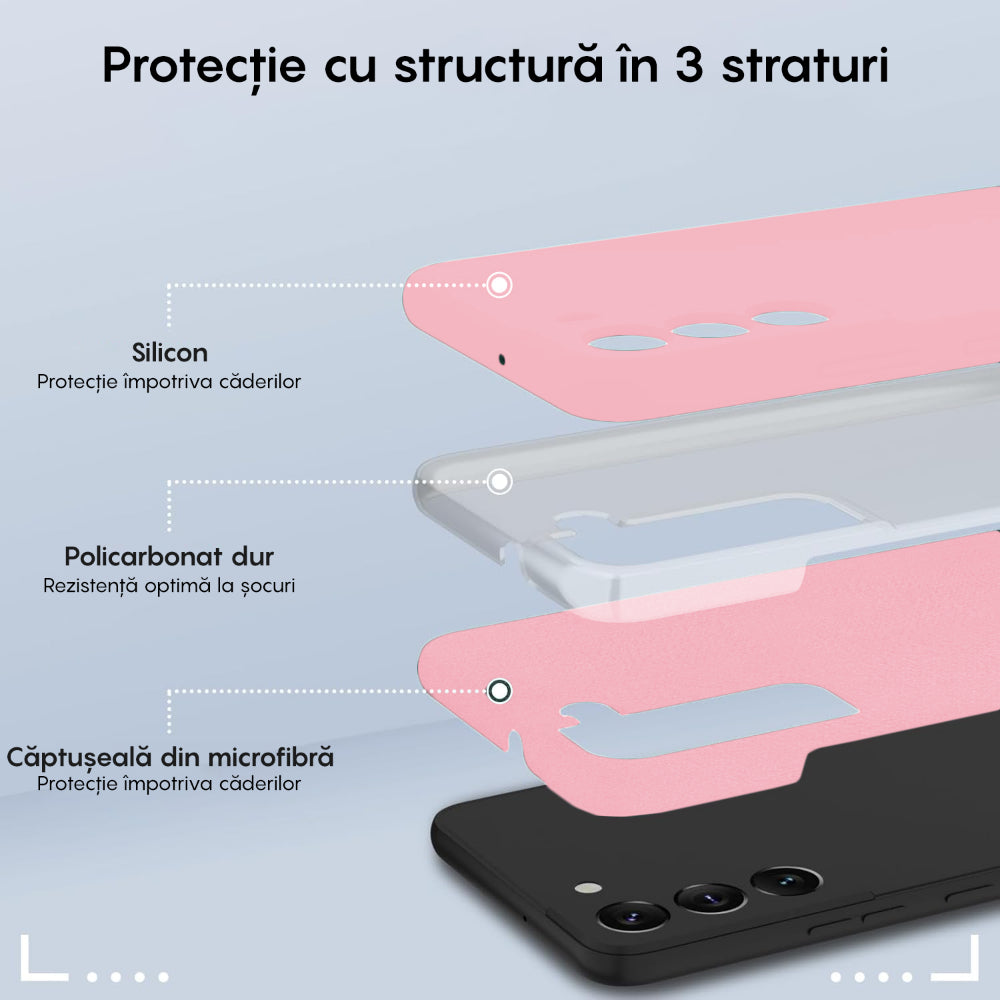 Husa Soft Silicone - Samsung Galaxy S22 - Roz