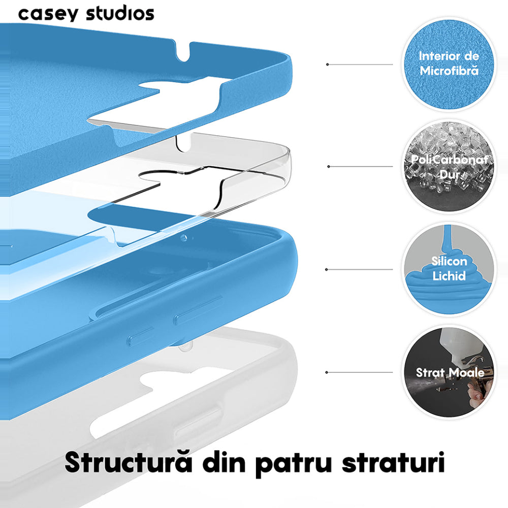 Husa Soft Silicone - Samsung Galaxy S22 Plus - Cadet Blue