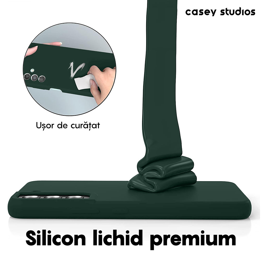 Husa Soft Silicone - Samsung Galaxy S22 Plus - Dark Marine Green