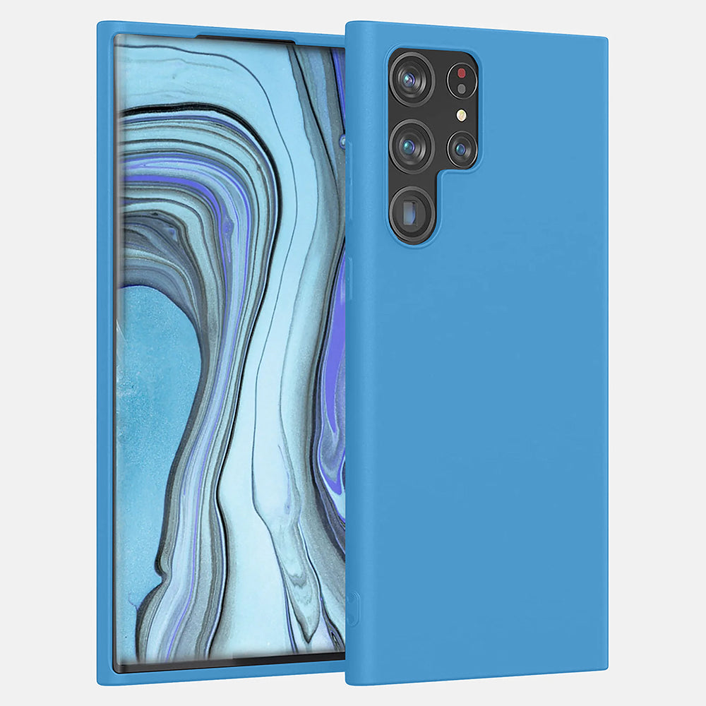 Husa Soft Silicone - Samsung Galaxy S22 Ultra - Cadet Blue