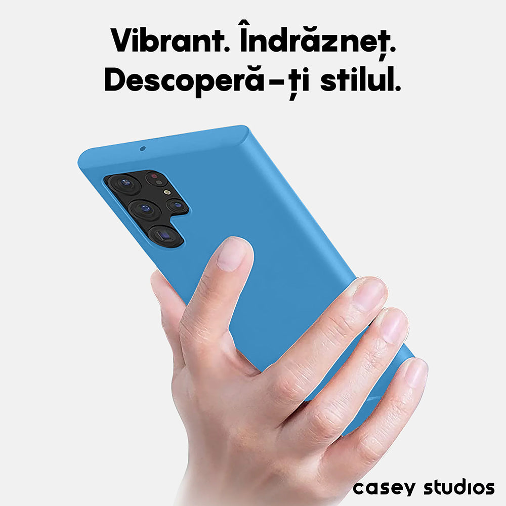 Husa Soft Silicone - Samsung Galaxy S22 Ultra - Cadet Blue