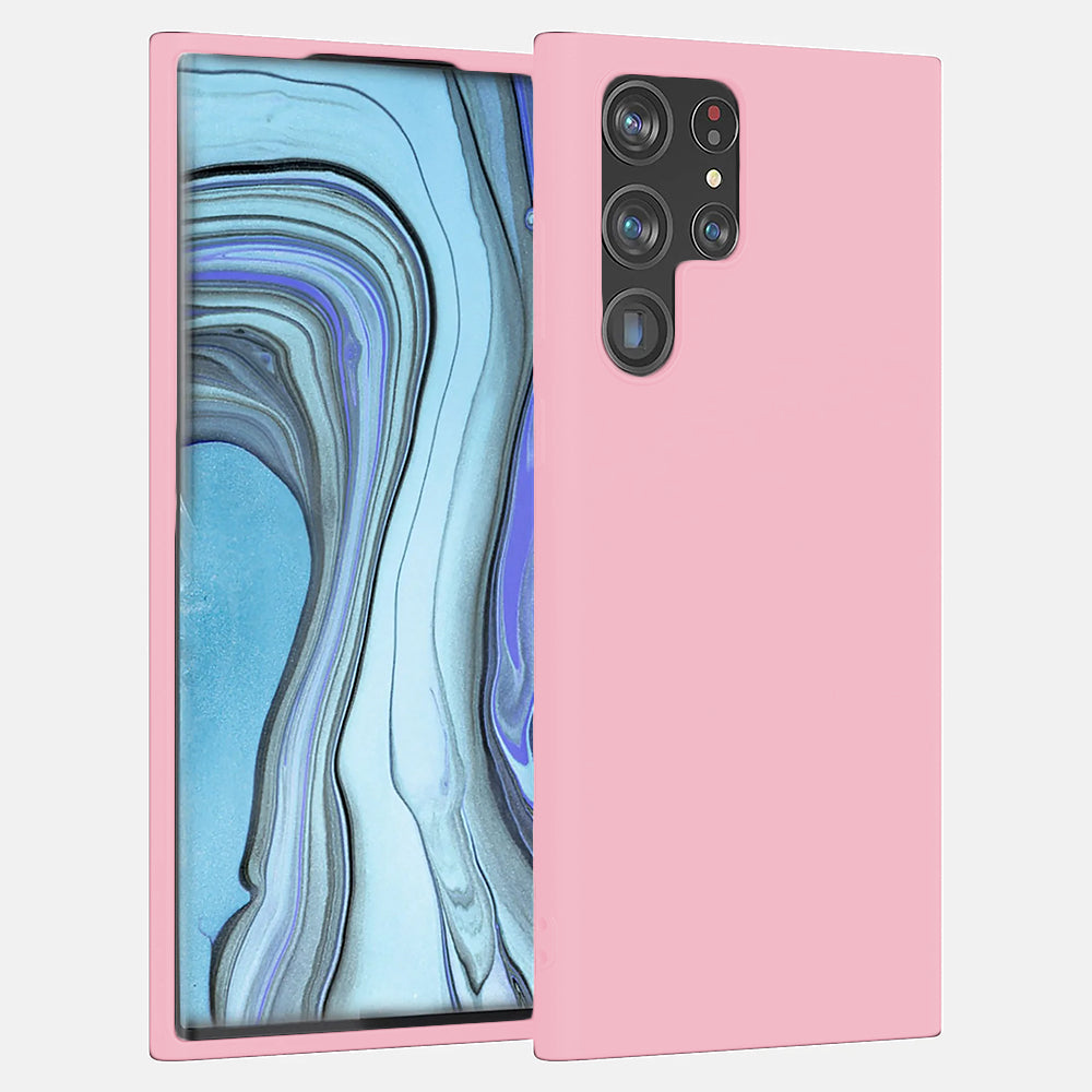 Husa Soft Silicone - Samsung Galaxy S22 Ultra - Roz