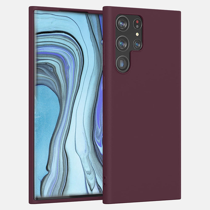 Husa Soft Silicone - Samsung Galaxy S22 Ultra - Burgundy