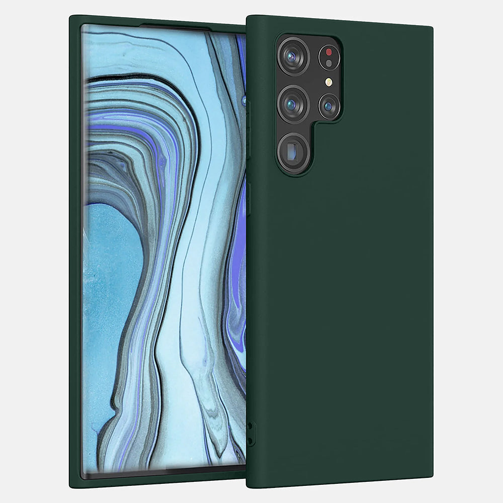 Husa Soft Silicone - Samsung Galaxy S22 Ultra - Dark Marine Green