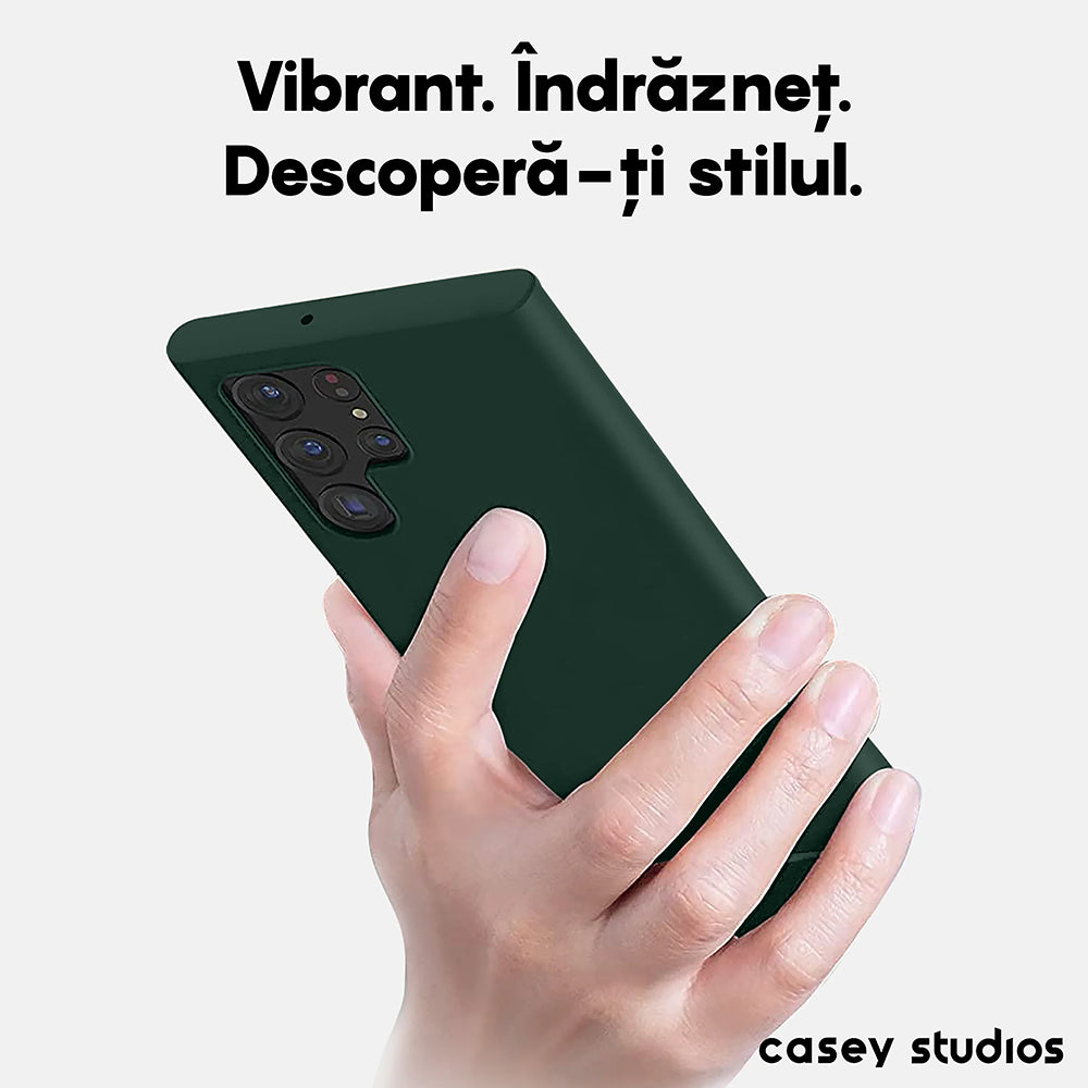Husa Soft Silicone - Samsung Galaxy S22 Ultra - Dark Marine Green