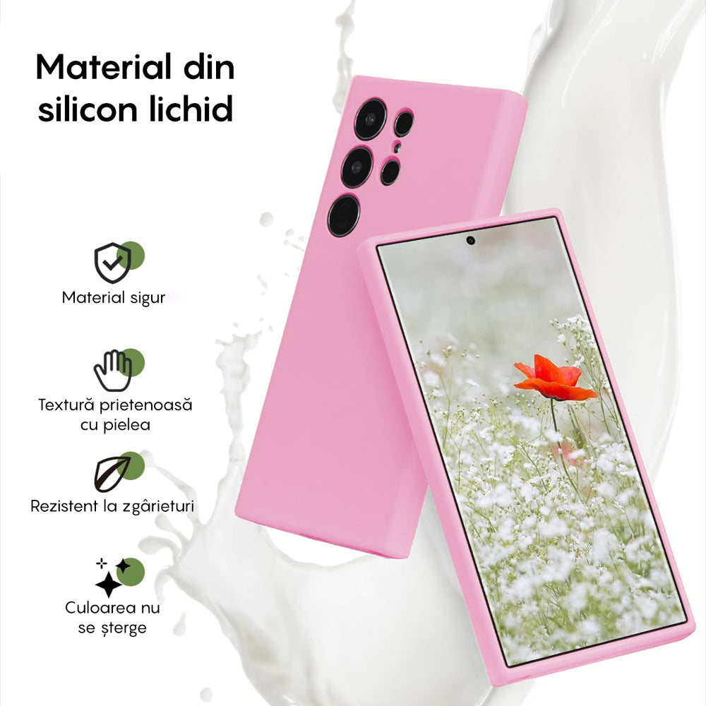 Husa Soft Silicone - Samsung Galaxy S24 Ultra - Roz