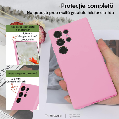 Husa Soft Silicone - Samsung Galaxy S24 Ultra - Roz