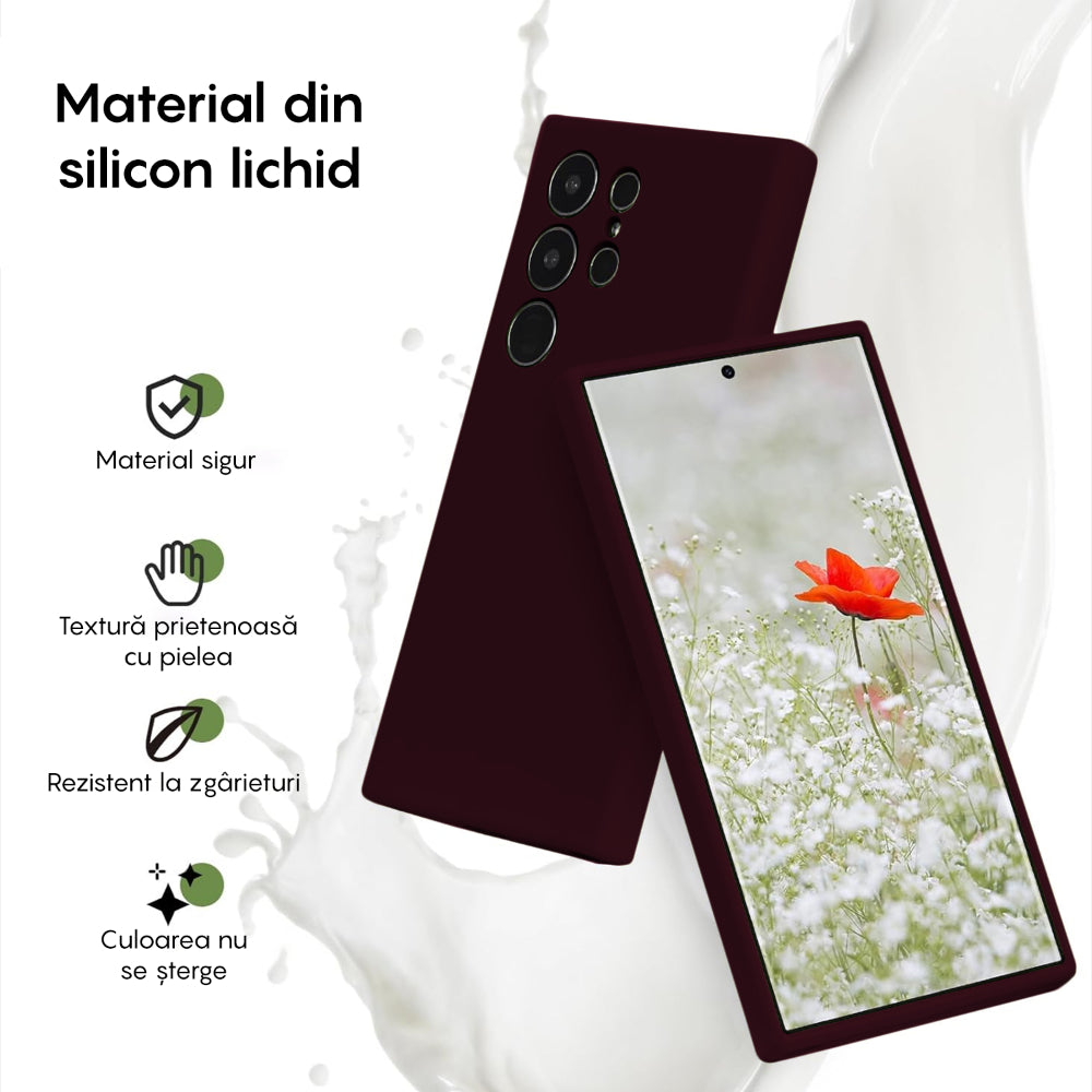 Husa Soft Silicone - Samsung Galaxy S24 Ultra - Burgundy