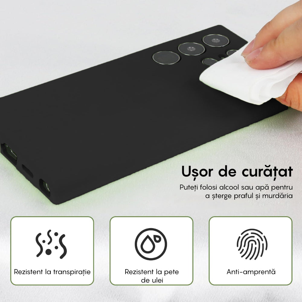 Husa Soft Silicone - Samsung Galaxy S24 Ultra - Negru