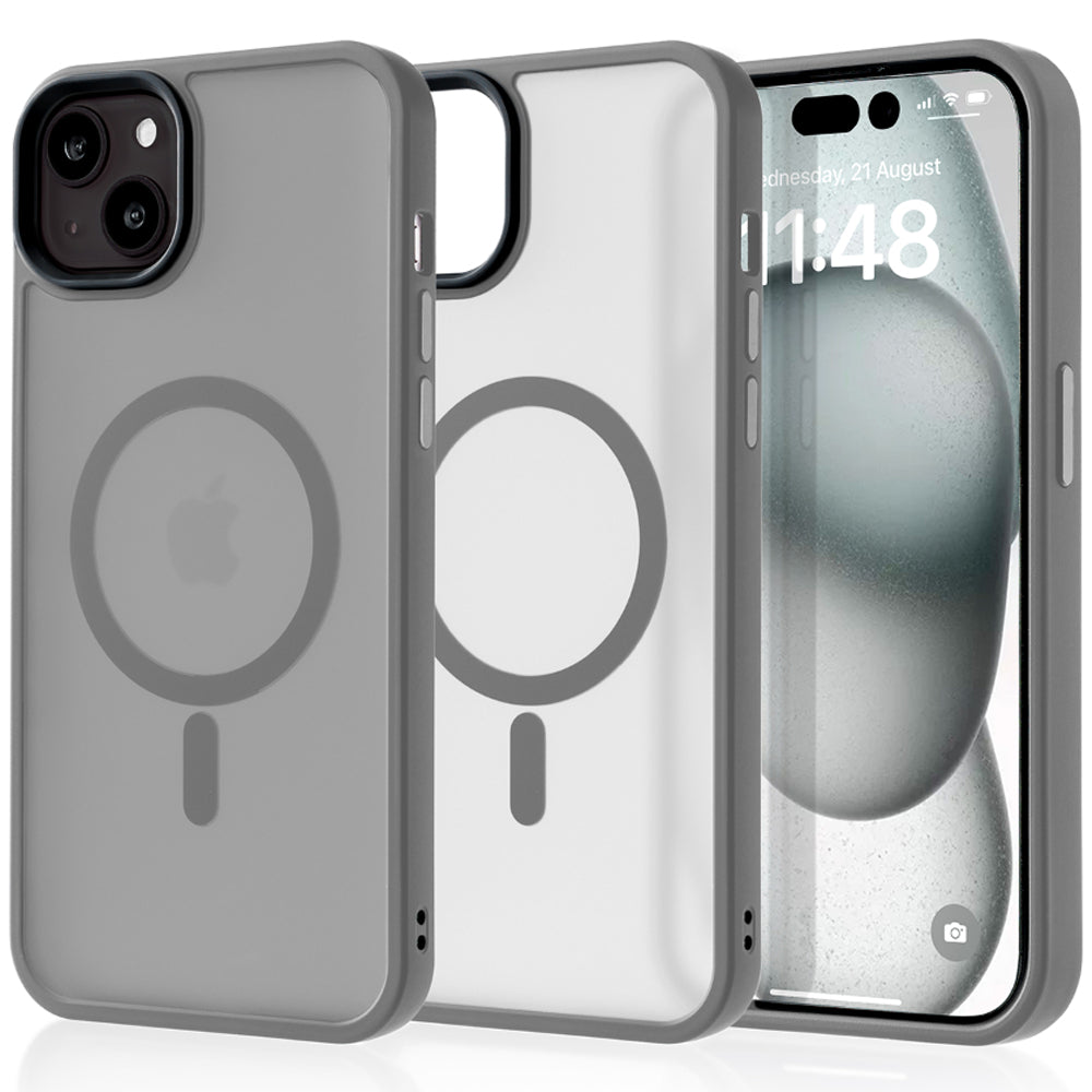 Husa MagSafe - iPhone 15 Plus - Light Grey