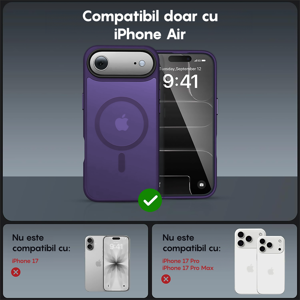 Husa MagSafe - iPhone 17 Air - Mov Inchis