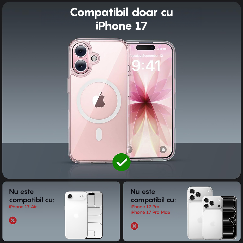 Husa MagSafe - iPhone 17 - Transparent