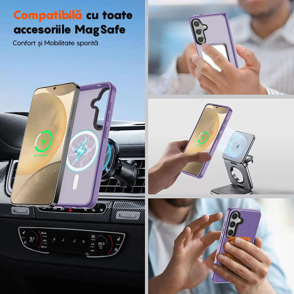 Husa MagSafe - Samsung Galaxy S24 - Mov Deschis