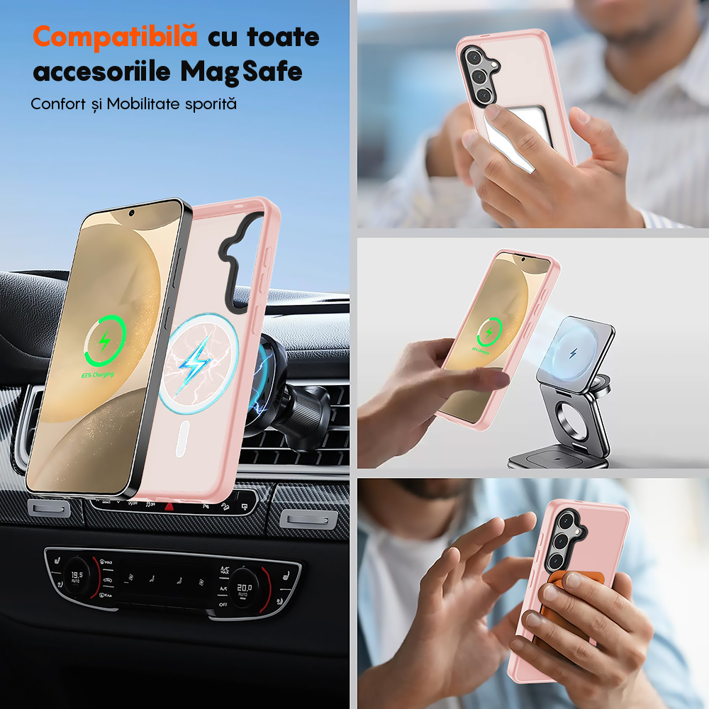 Husa MagSafe - Samsung Galaxy S24 - Roz