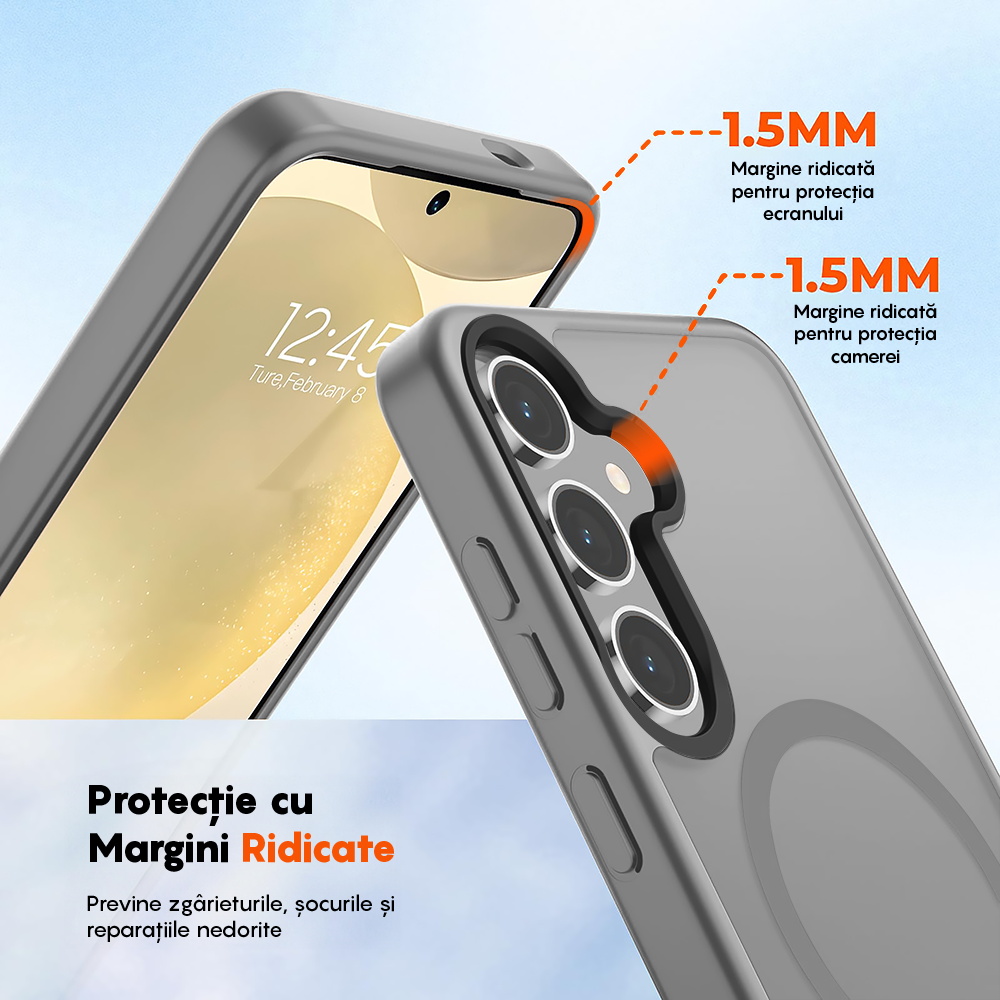 Husa MagSafe - Samsung Galaxy S24 Plus - Gri Deschis