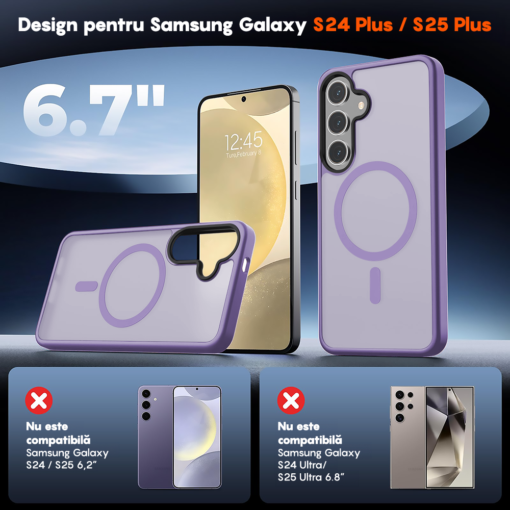 Husa MagSafe - Samsung Galaxy S24 Plus - Mov Deschis