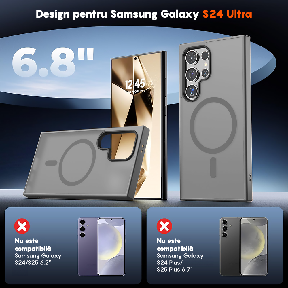 Husa MagSafe - Samsung Galaxy S24 Ultra - Gri Deschis